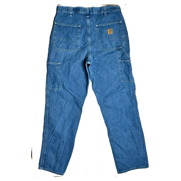 Carhartt B13 HDK Carpenter Dungaree Fit Denim Blue Work Jeans - Picture 3 of 6